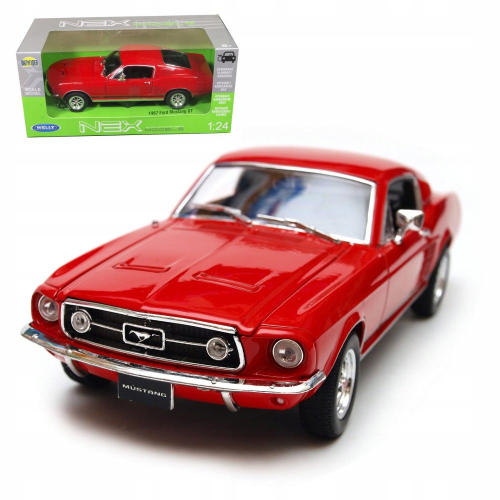 

Ford Mustang Gt 1967 Auto model w skali 1:24 Welly