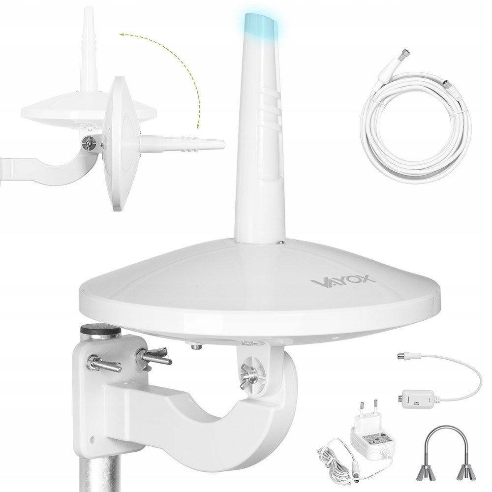 

Antena DVB-T2 Dookólna Tv MUX8 Lte 4K Combo Zestaw