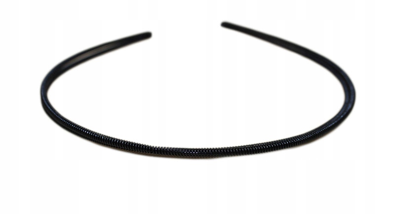 

-margut- Czarna metalowa podwójna opaska sprężynka