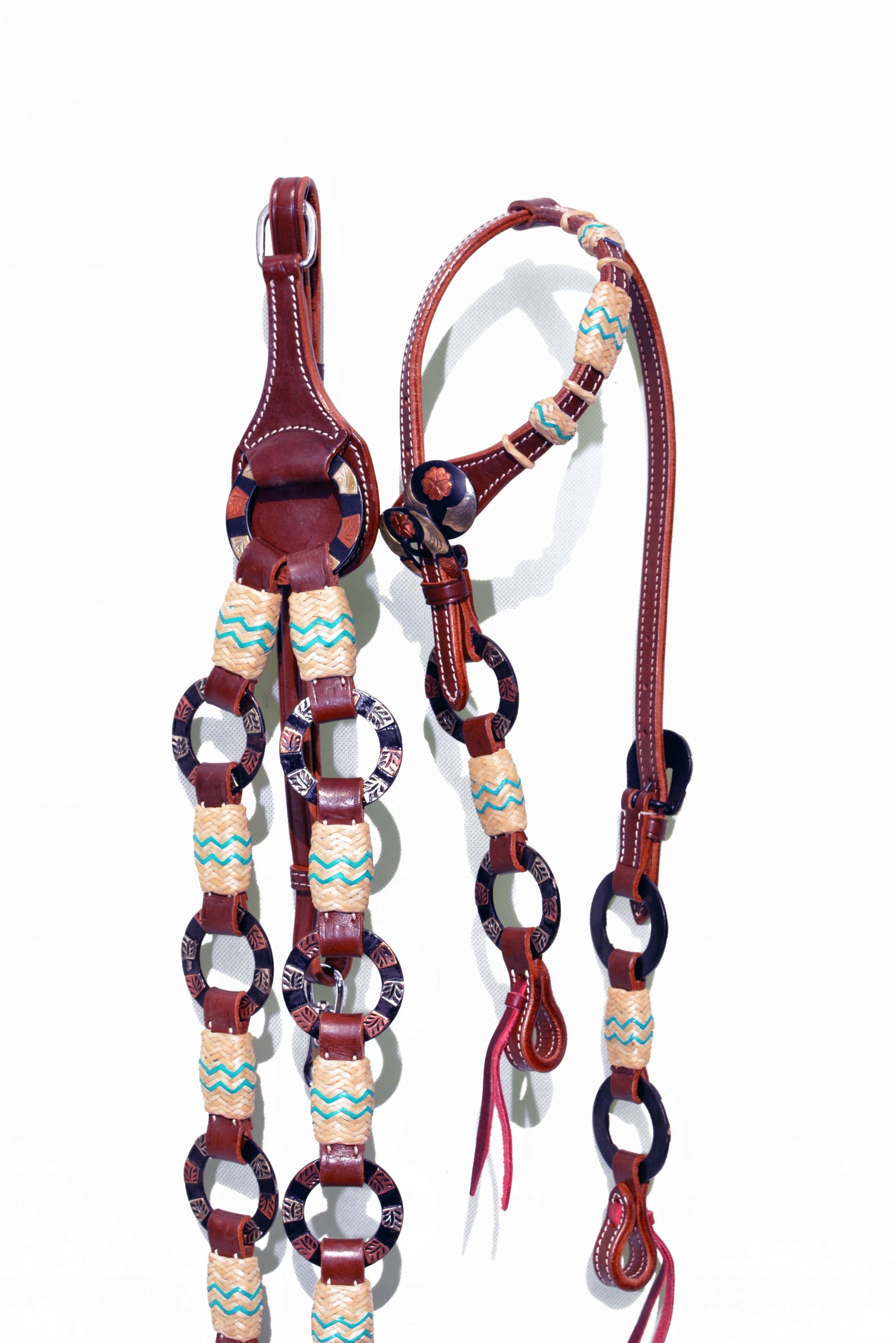 Ogłowie Western Na Jedno Ucho Z Usa+ Napierśnik Roz. Full/COB