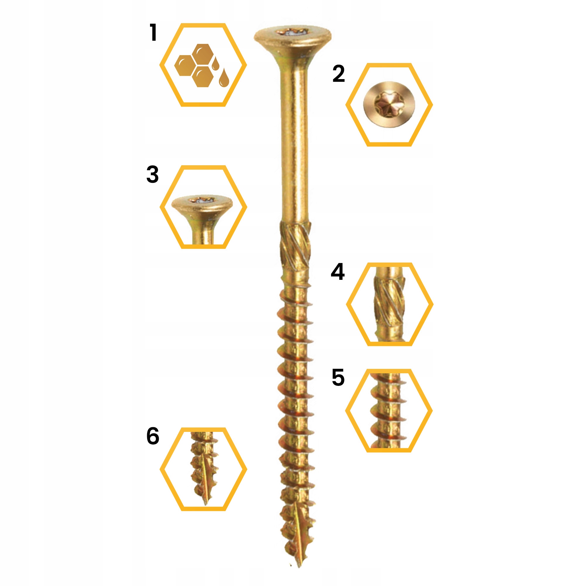 WKRĘTY CIESIELSKIE DO DREWNA 4x50 STOŻKOWE TORX 200szt CS 04050 DOMAX Producent Domax