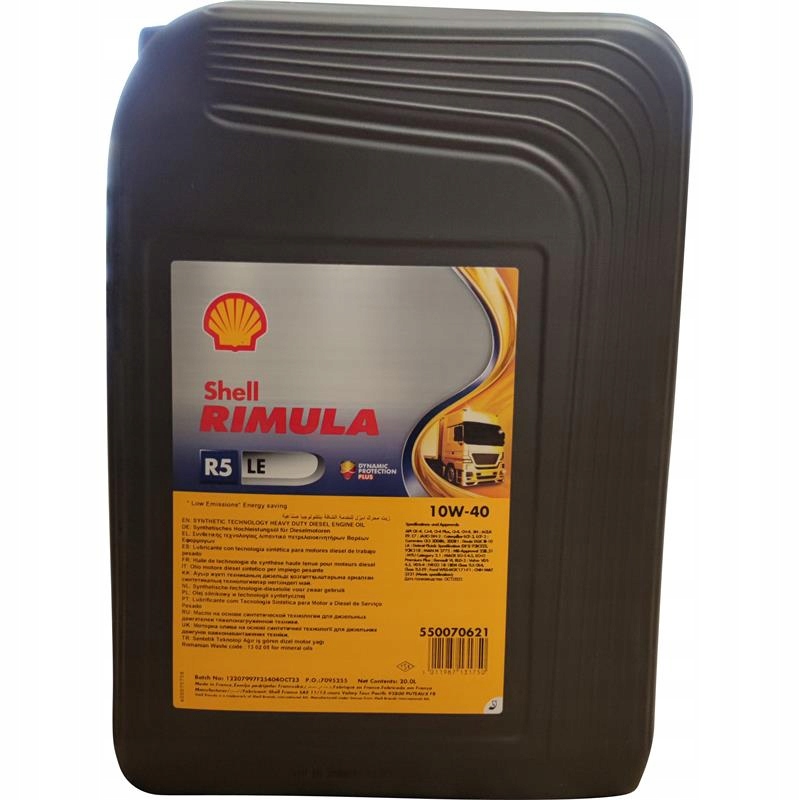 Shell Rimula R5 Le 10W40 olej silnikowy niskopopiołowy 20 L