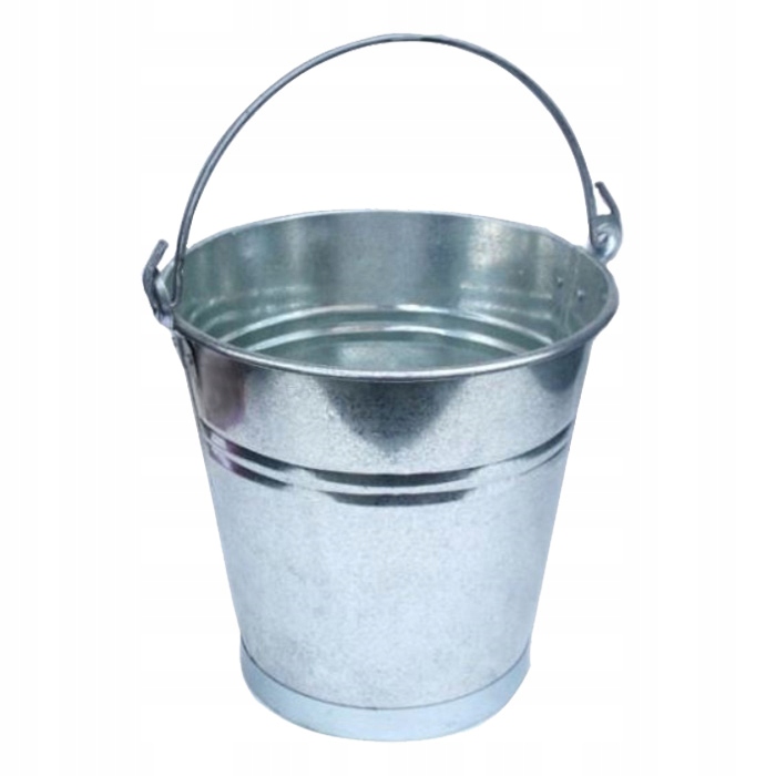 WIADRO METALOWE OCYNKOWANE OGRODOWE BUDOWLANE Z UCHWYTEM WIADERKO - 10L