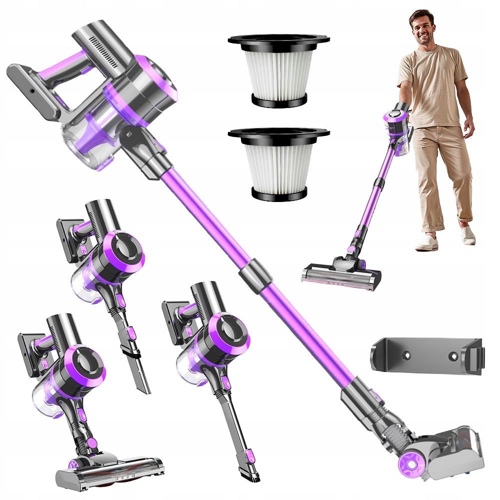 Odkurzacz Bezprzewodowy Pionowy Ręczny 4W1 Bezworkowy Elektroszczotka 400W