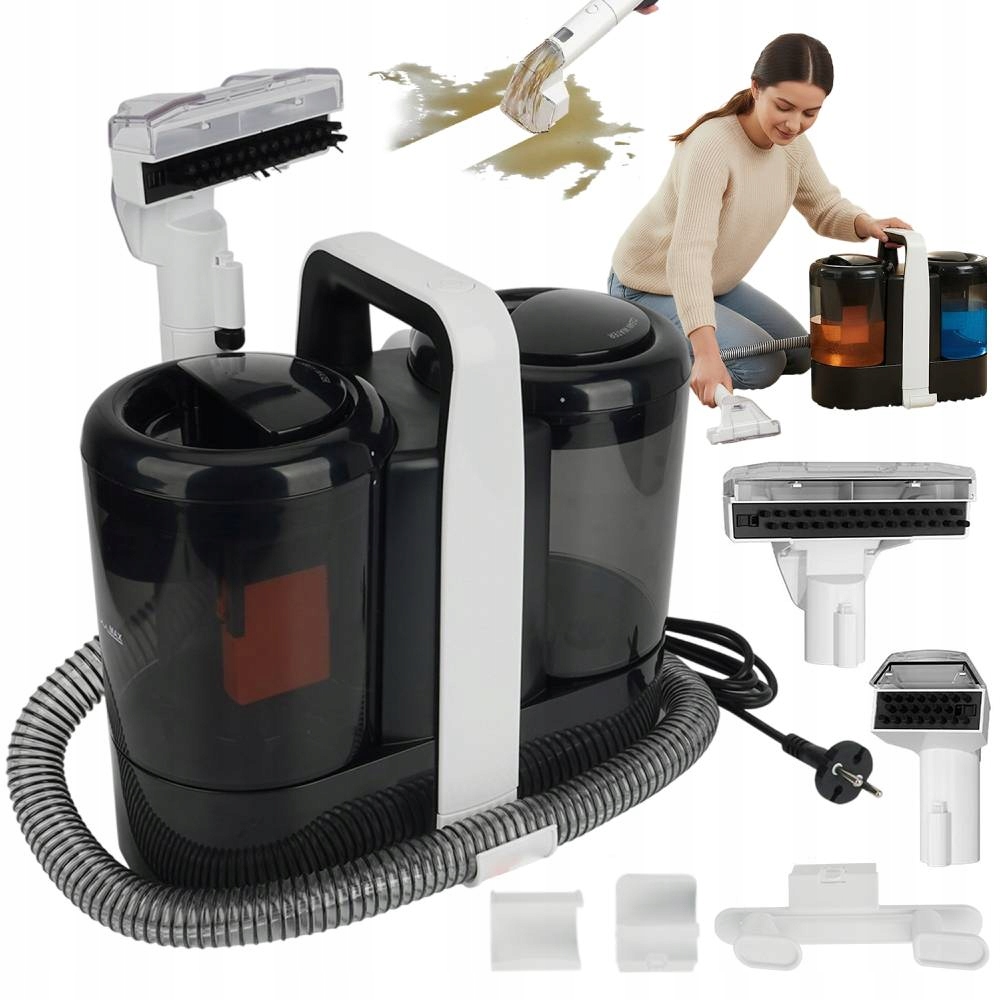 Vysavač Výkonný 600 W 15 Kpa 2 Nádržky Na Vodu