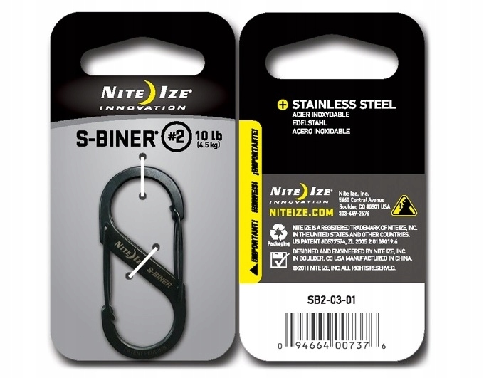 

Karabińczyk Nite Ize S-Biner 2 Black Steel