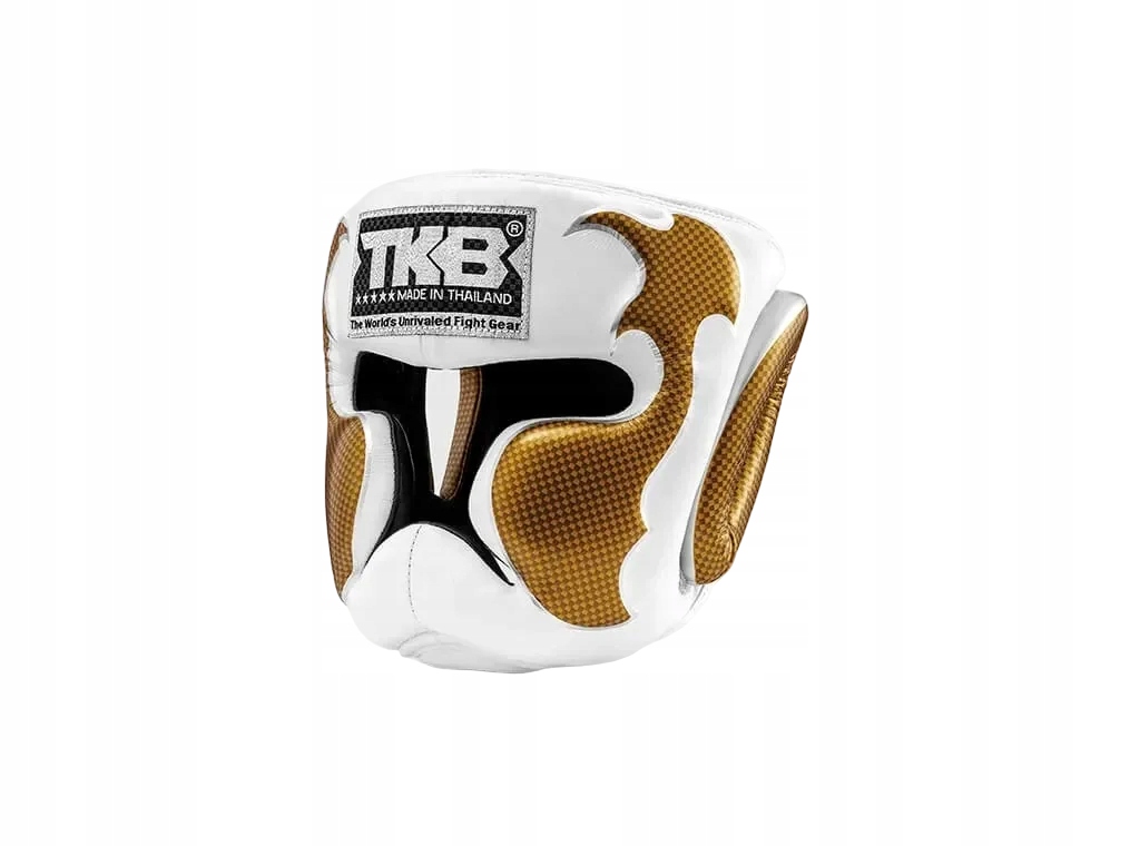 boxerská helma top king empower XL Bílá/zlatá