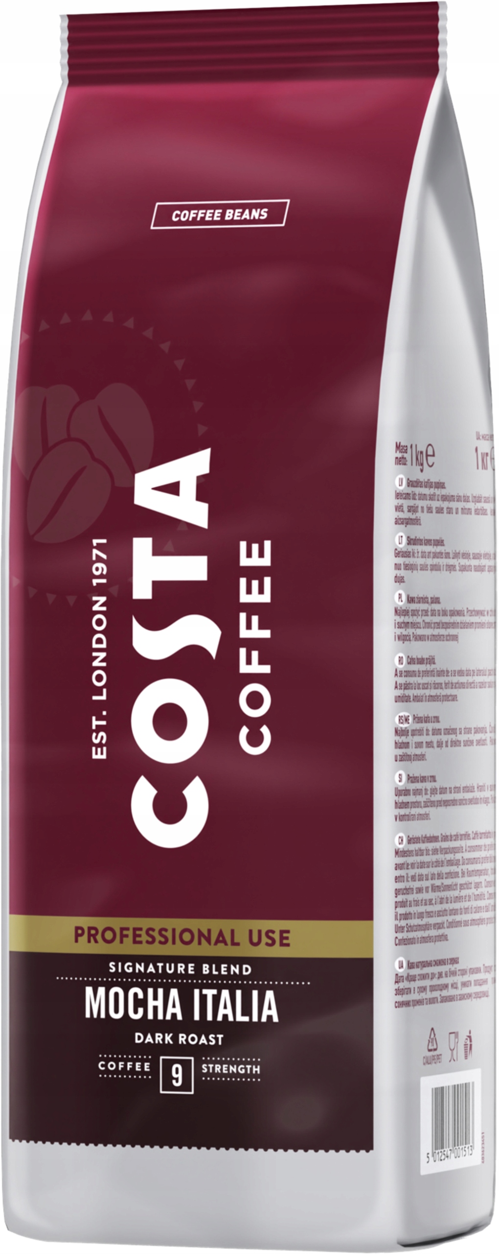 Levně Káva zrnková Costa Professional Mocha Italia Dark Roast 1000g
