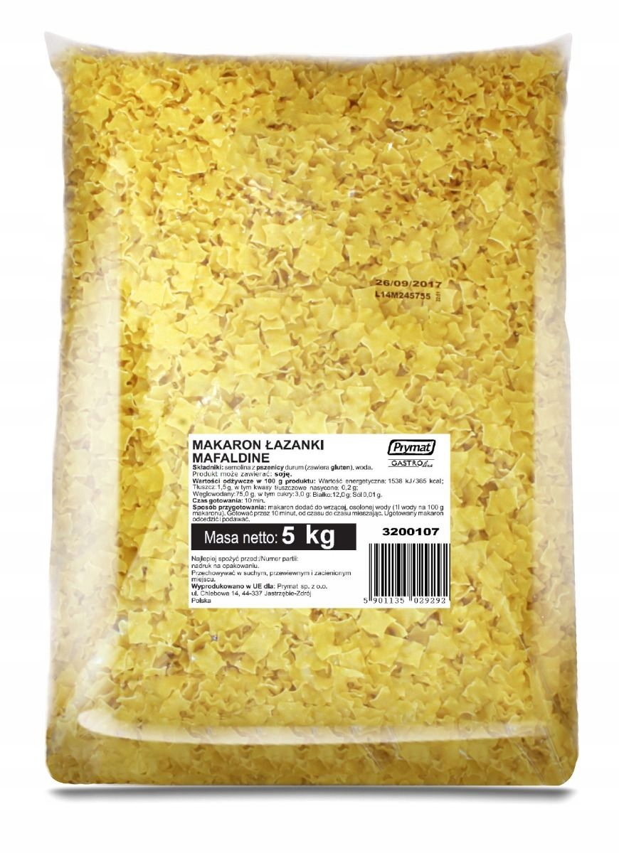 Prymat Makaron Łazanki 5kg