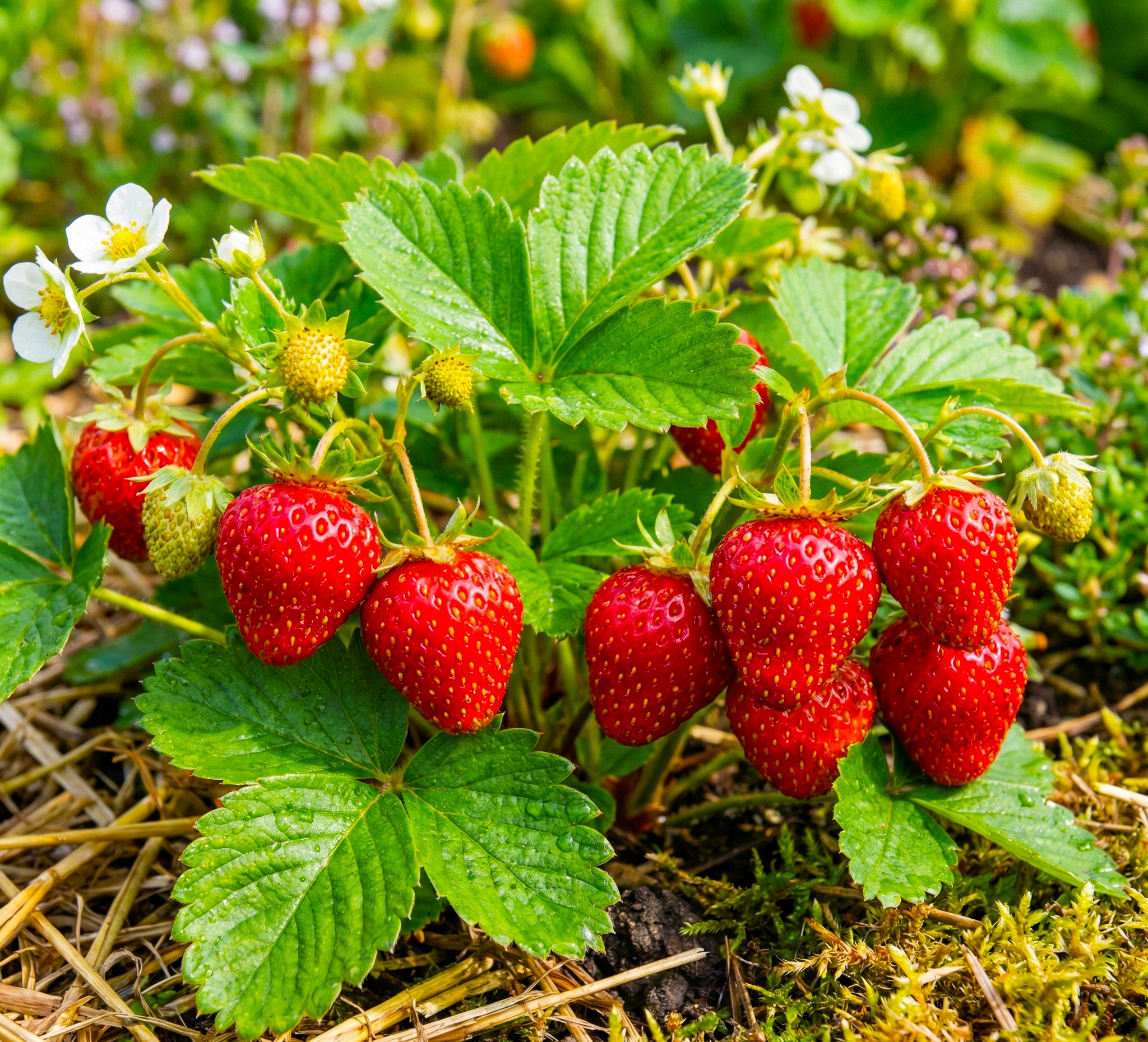 POZIOMKA RUGIA SADZONKA Bardzo plenna odmiana AROMATYCZNE OWOCE POZIOMKI