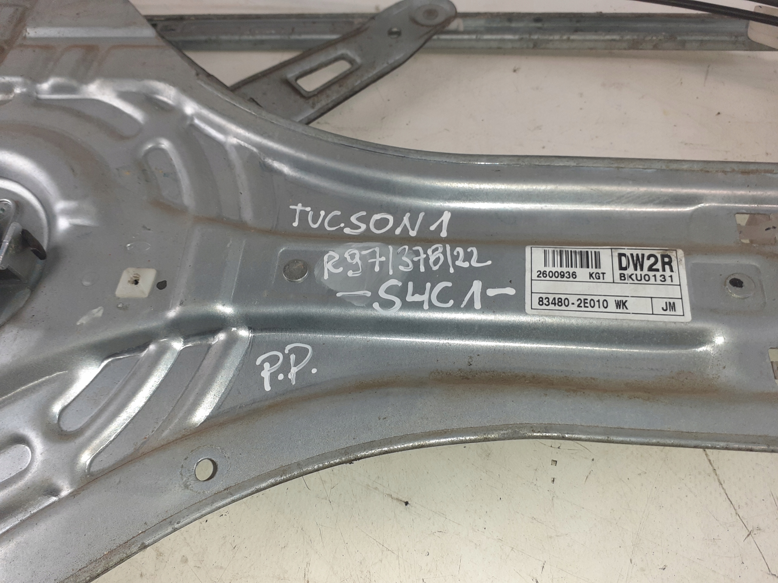 mechanism windows Tucson Hyundai and right front