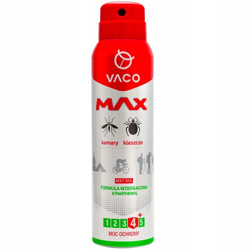 Vaco Spray Na Komary Kleszcze Meszki Max Z Panthenolem 30% Deet 100 ML
