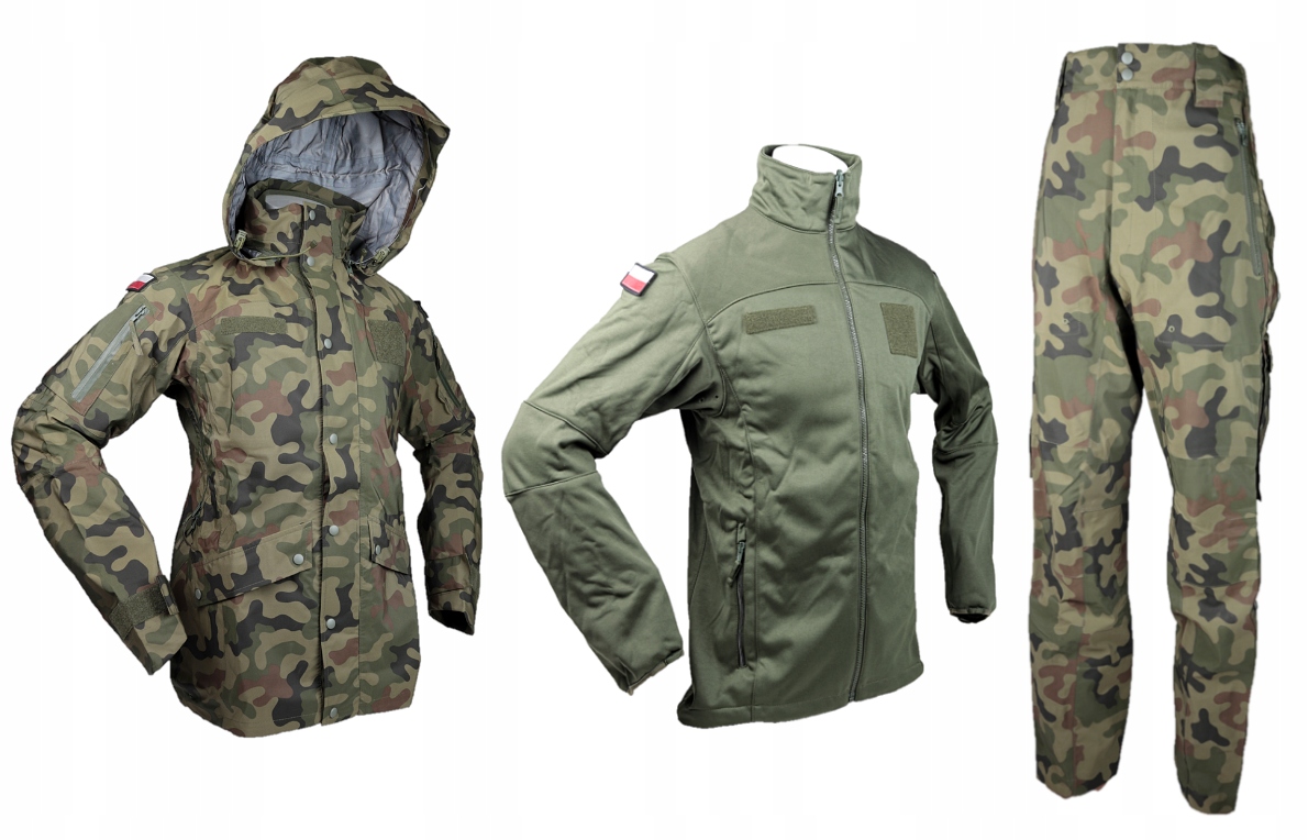 Nowe Ubranie Ochronne Spodnie Kurtka Softshell Goretex wz128Z/MON Xs/xl