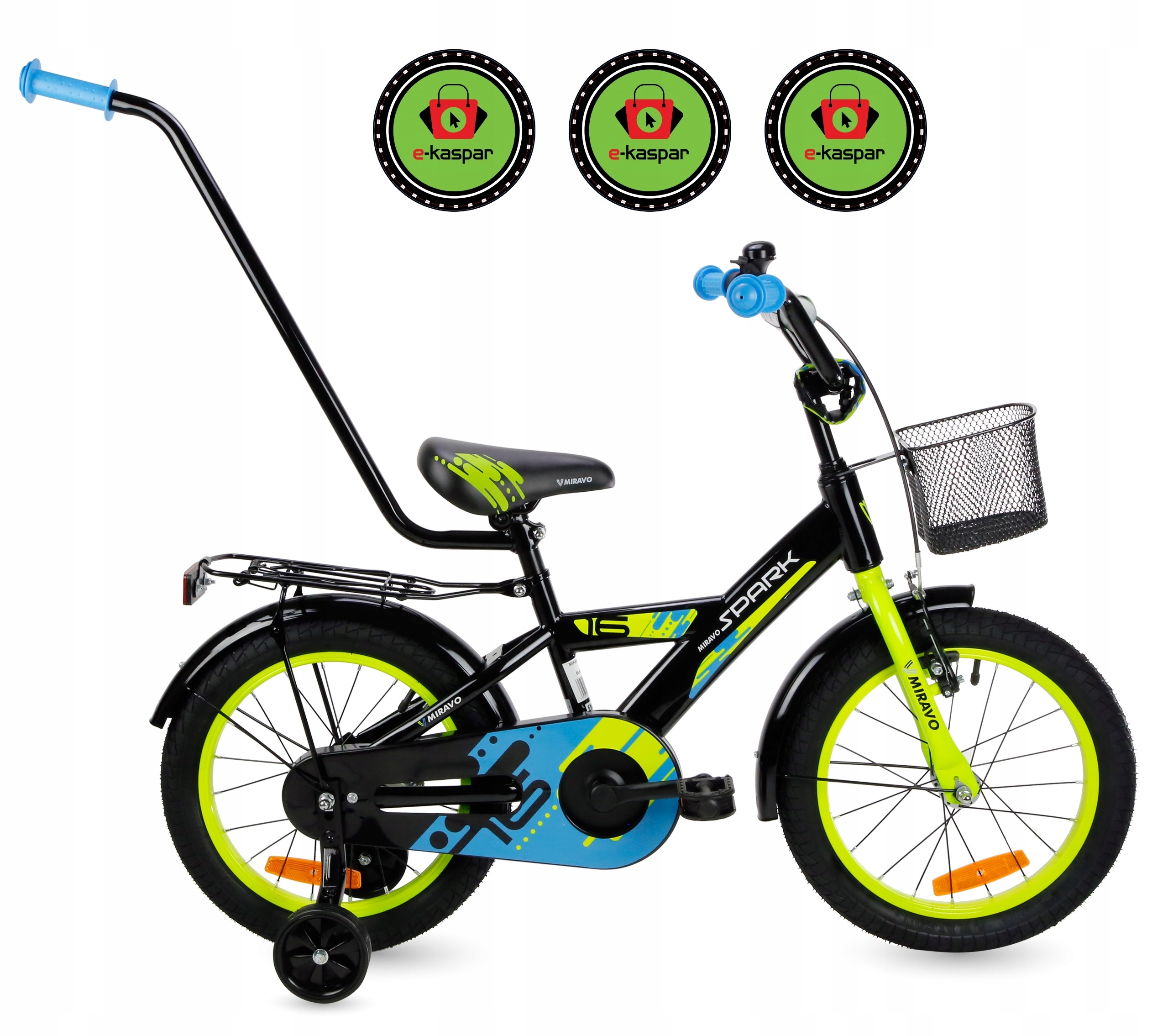 Rowerek Dziecięcy 16 Cali Miravo Rower Dla Chłopca Koszyk Prowadnik