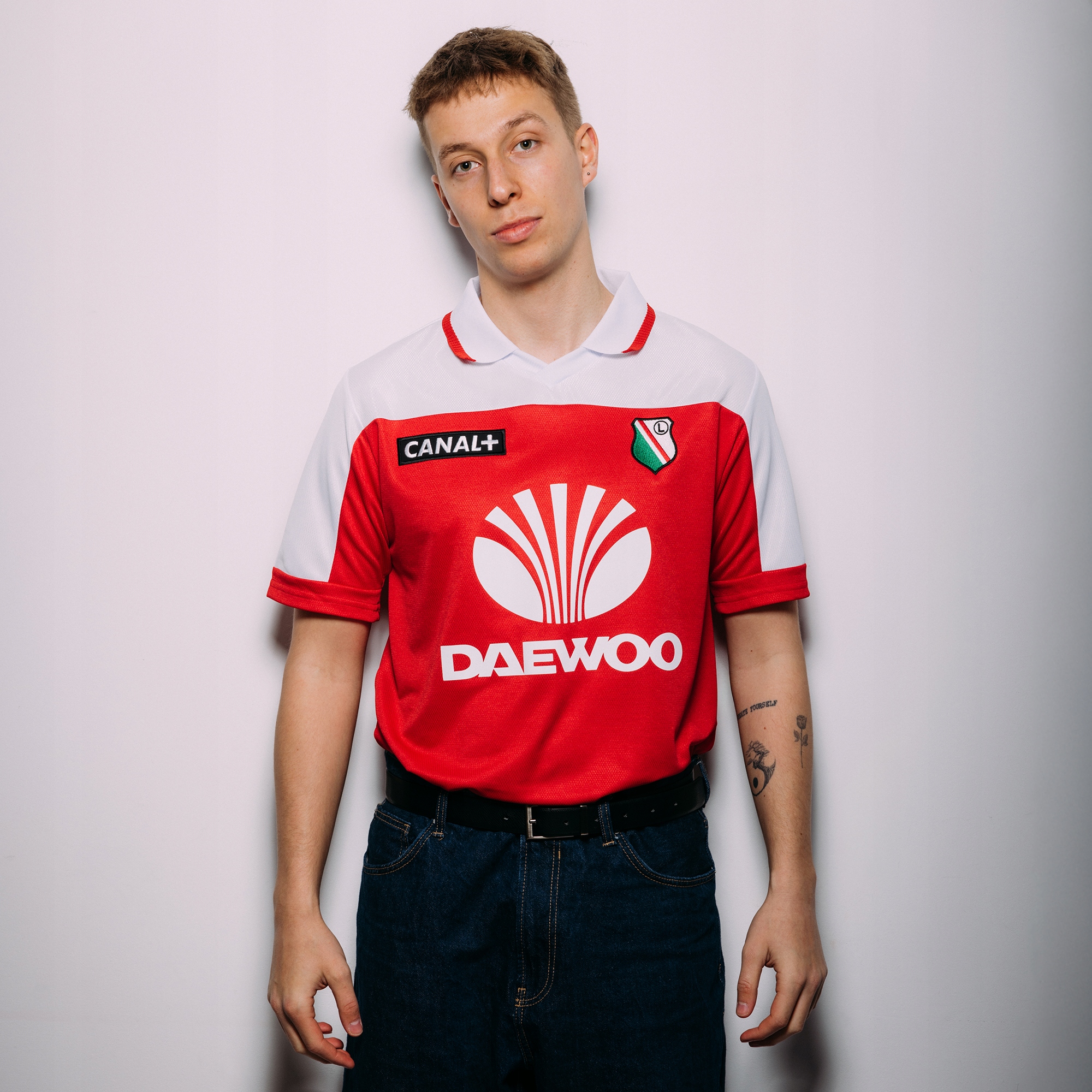 Koszulka Legia Warszawa Retro Daewoo 2000/2001 roz L Czerwona