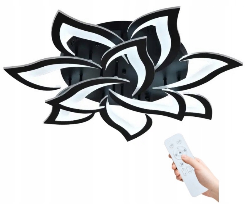 Lampa Led Wisząca Lotos 10 ringów Żyrandol 100W Plafon Mikka