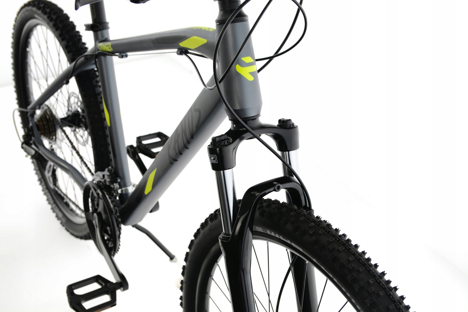 Rower MTB 26 Kands Stranger 2xT hydraulika grafit-zielony R17 2024 Hamulce tarczowe hydrauliczne