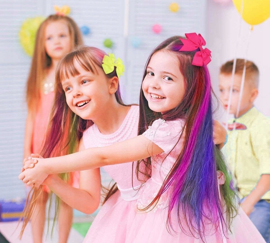 ZESTAW FARB DLA DZIECI DO MALOWANIA WŁOSÓW 5x KOLOR Prezent Dziecka Święta Stan opakowania oryginalne