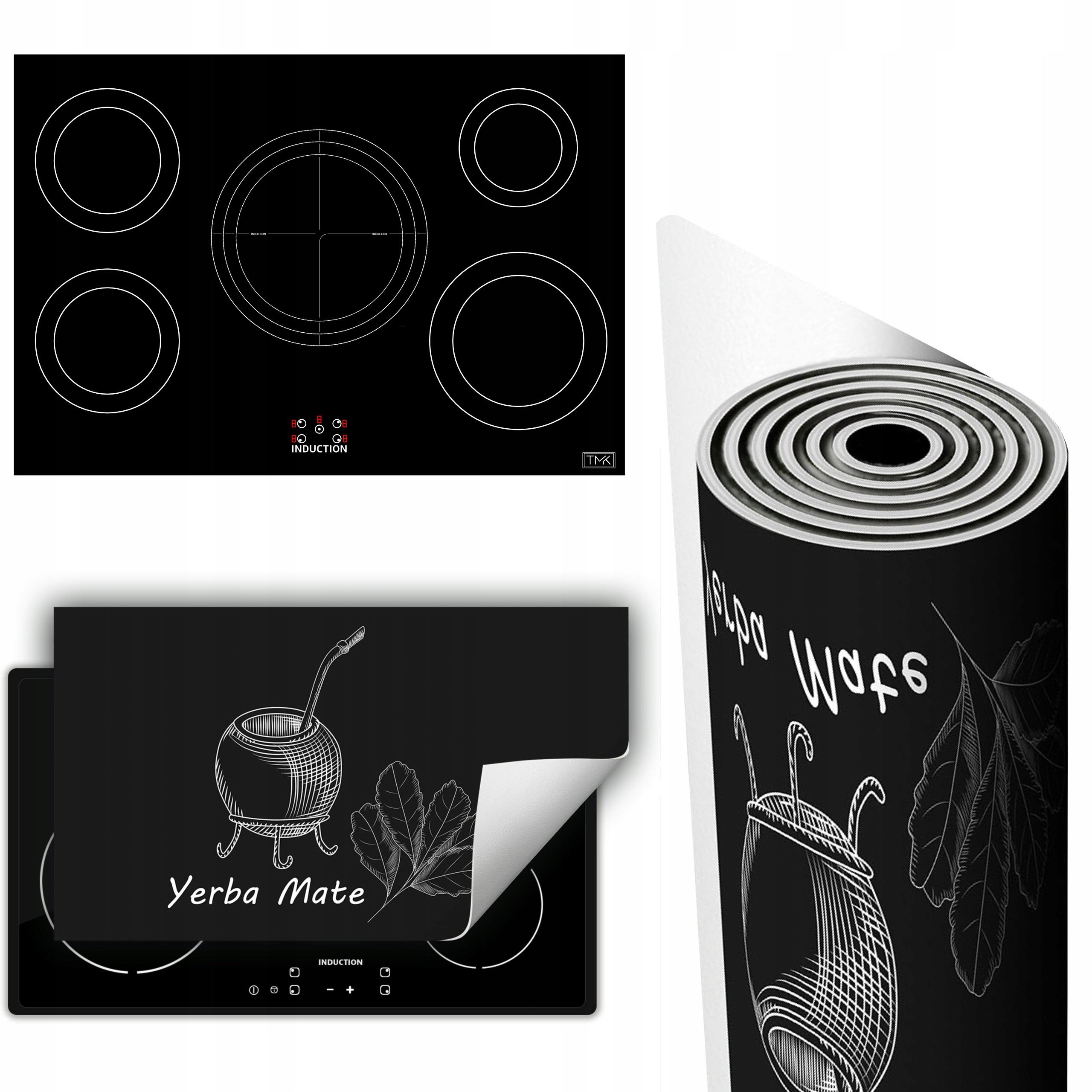 Vinylová Podložka Na Ochranu Kuchyňské Desky 90x52 tmavá Yerba Mate