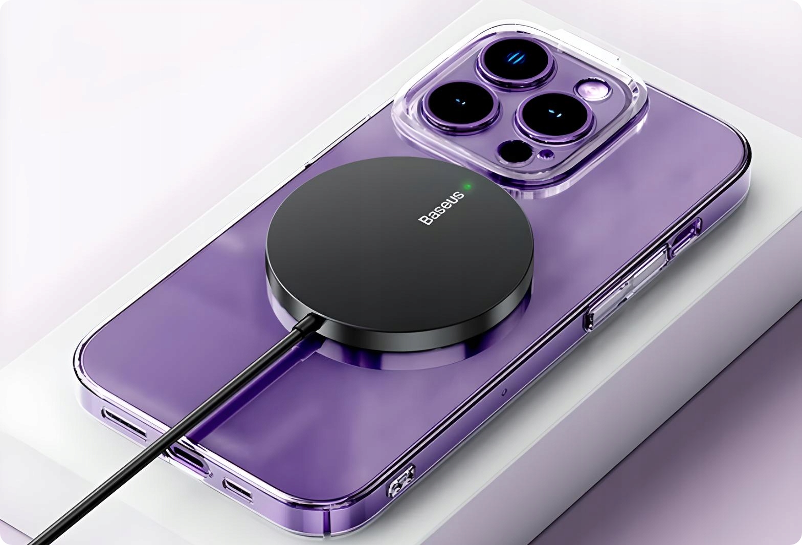 BASEUS SZYBKA ŁADOWARKA BEZPRZEWODOWA INDUKCYJNA QI MAGNETYCZNA MAGSAFE 15W EAN (GTIN) 6932172618643
