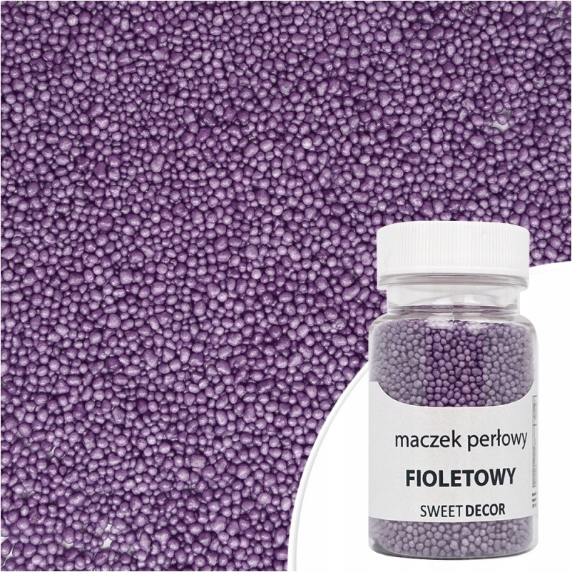 Cukrový Posyp Na Velikonoce Zmrzlina Dezerty Dort Perlový Maček Fialový 50g