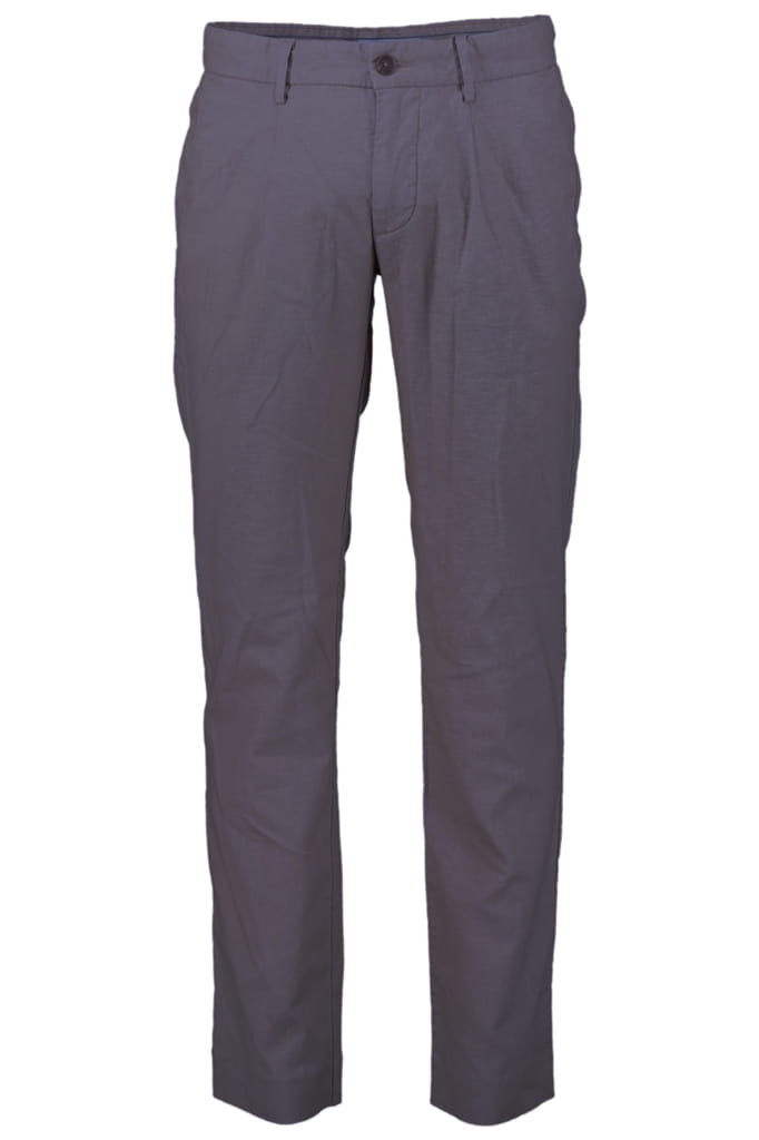 Pánské lněné kalhoty modré S4 Velké velikosti