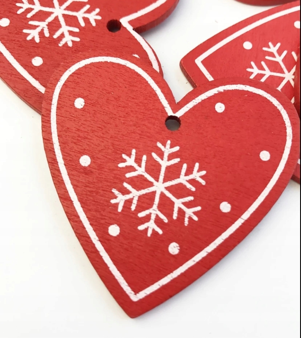 

Drewniane Zawieszki Bombki Na Choinkę święta 5szt.