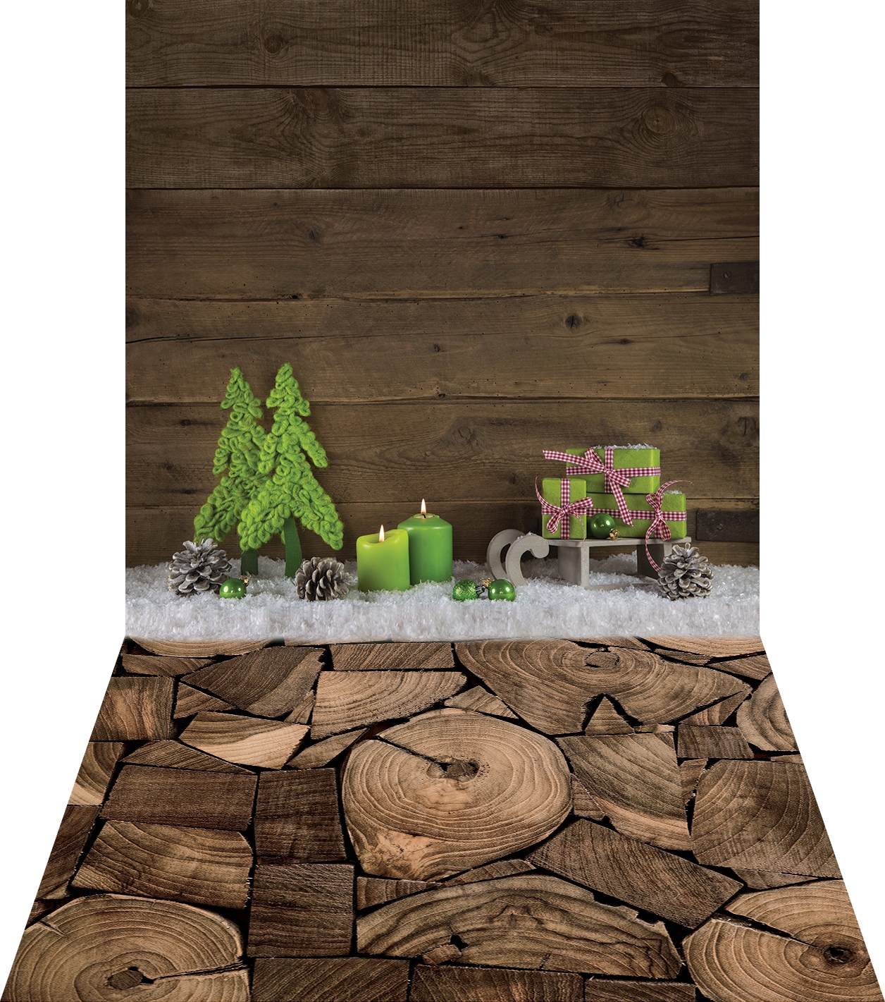 Grube tło ZIMOWE, tło świąteczne 180x400 sw108