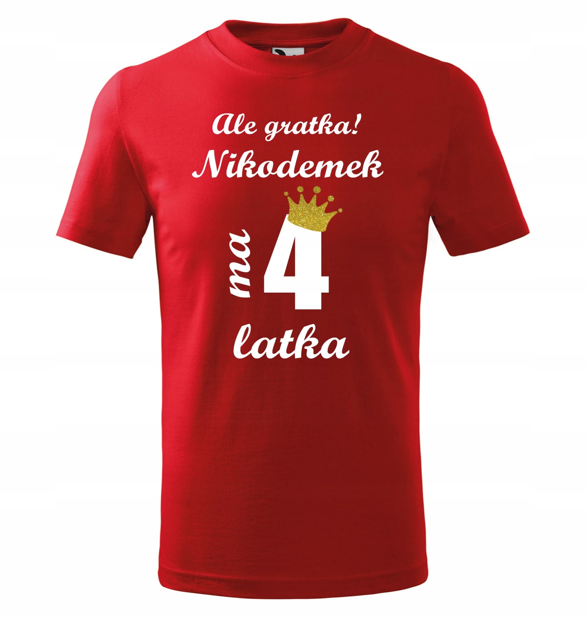 

Koszulka na 4 urodziny Ale Gratka Mam 4 Latka imię