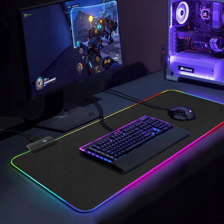 PODŚWIETLANA PODKŁADKA POD MYSZ GAMINGOWA LED XXL Marka inna