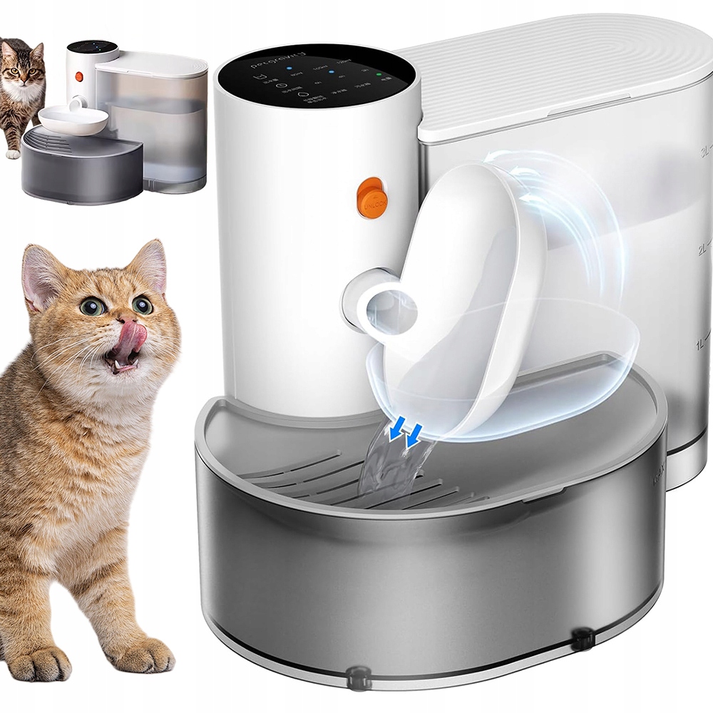 Levně Fontána Napáječka Pro Kočky Automatické Nalévání Vody Filtrace Cirkulace
