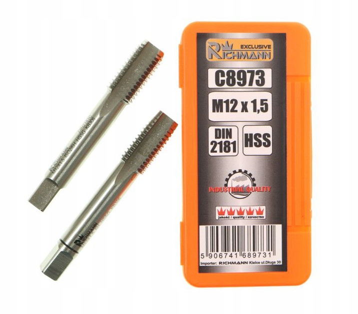

Gwintowniki Drobnozwojowe M12x1,5 Hssg C8973