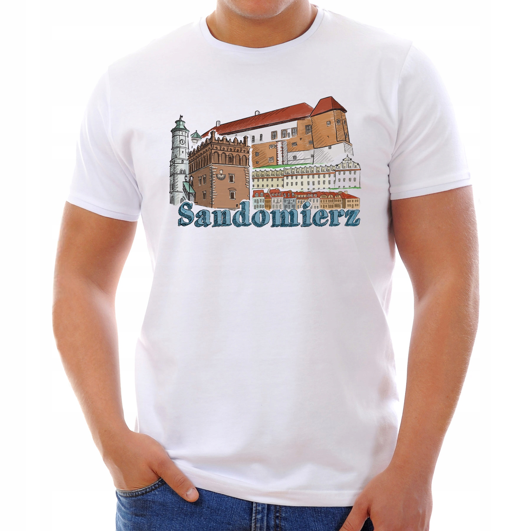 

Koszulka Sandomierz Zabytki (M):: S,: biały