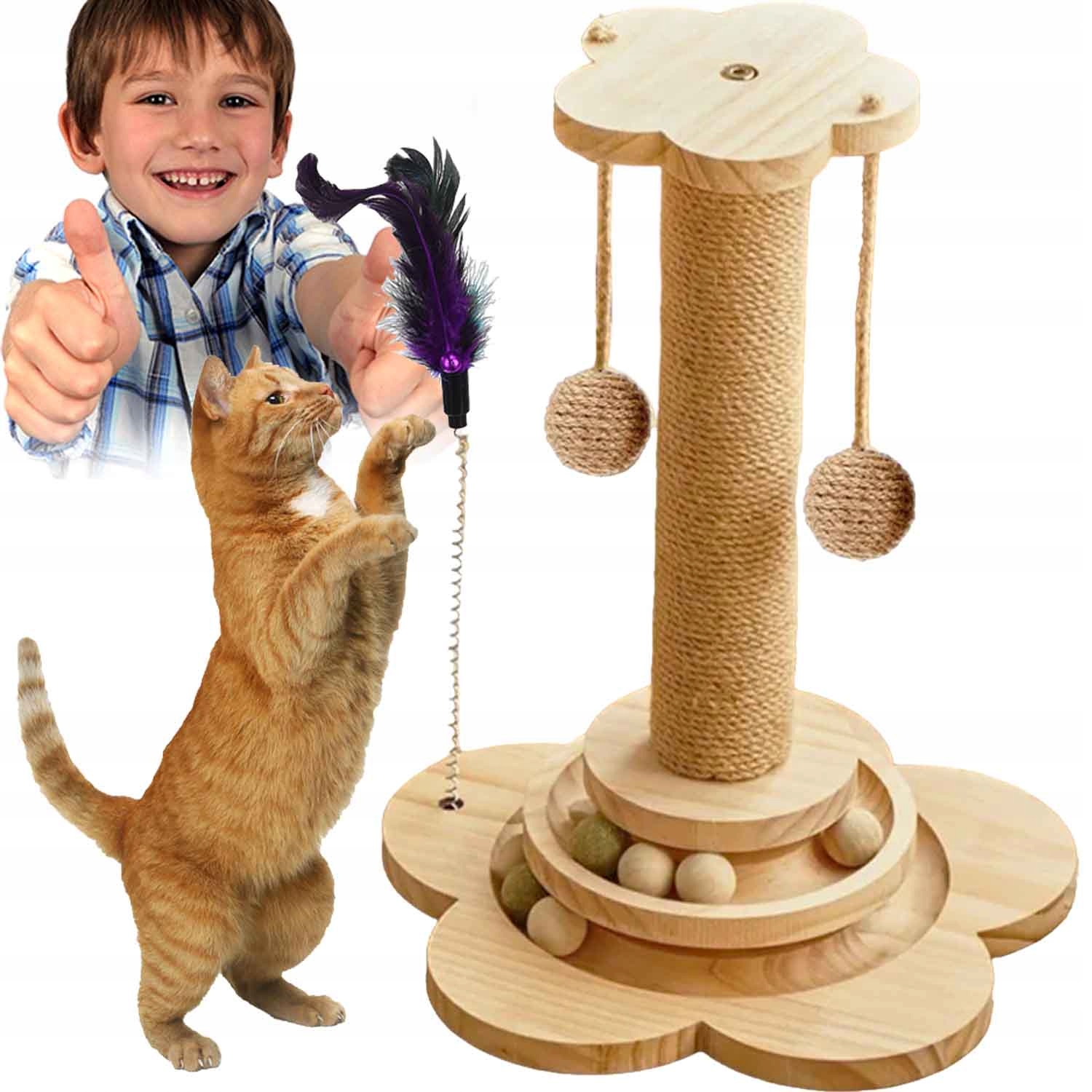 Levně Nízké Škrabadlo, Pelíšek, Škrabací Sloupek, Věž Do 44.5 CM Hračka