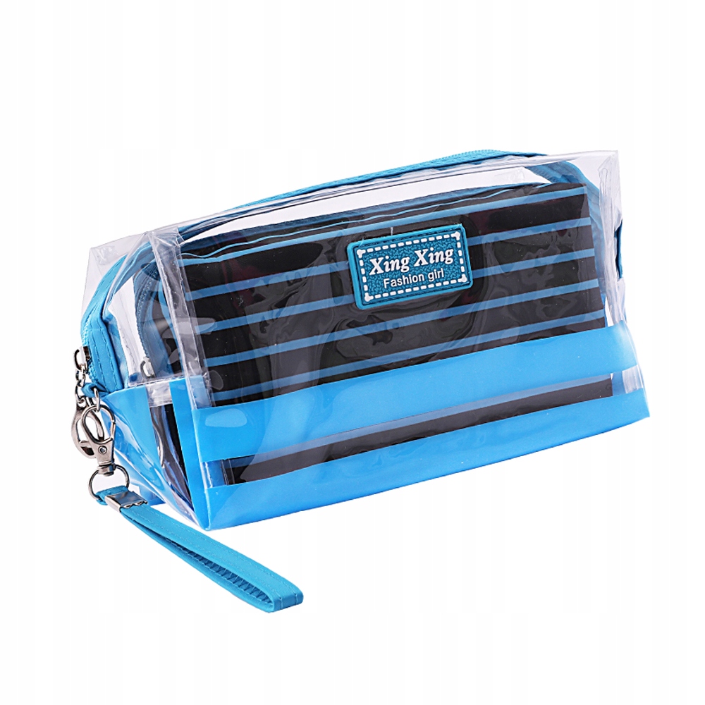 KOSMETYCZKA PODRÓŻNA PRZEZROCZYSTA ZESTAW 2 SZT. POJEMNA 2 W 1 BEZBARWNY EAN (GTIN) 5902704145023