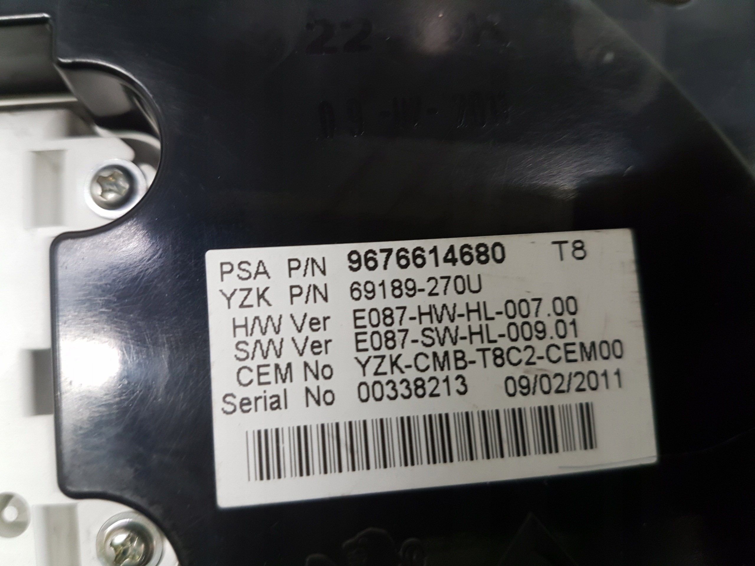 budiky budíky PEUGEOT 5008 9676614680