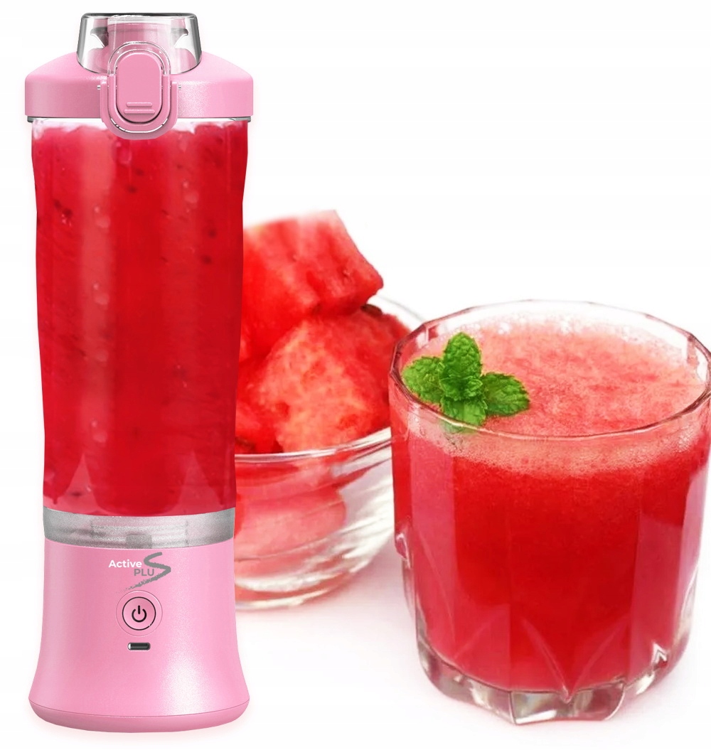 BEZPRZEWODOWY PRZENOŚNY BLENDER TURYSTYCZNY 600ML Model Blender kielichowy ActivePlus 600ml