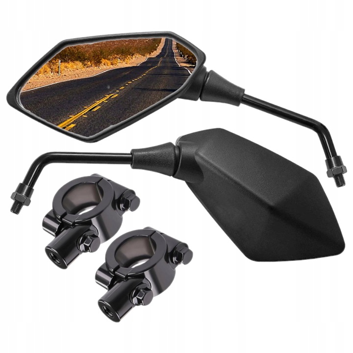 Lusterka Duże Panoramiczne Obejmy M8 Rr Atv Quad Bashan Motocykl Skuter