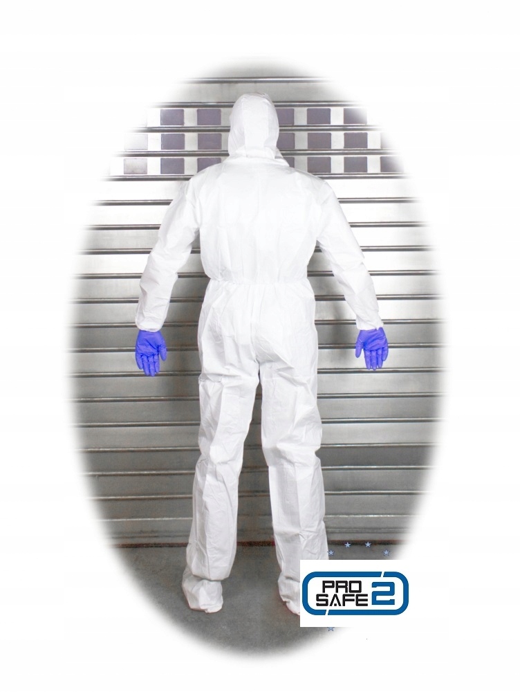 Kombinezon Malarski Ochronny Lakierniczy Chemiczny BIały z Kapturem ProSafe Marka inna