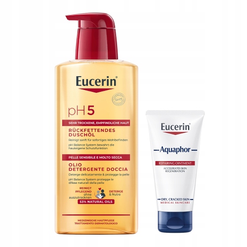 Eucerin Aquaphor Maść regenerująca do suchej skóry Olejek do mycia 400ml