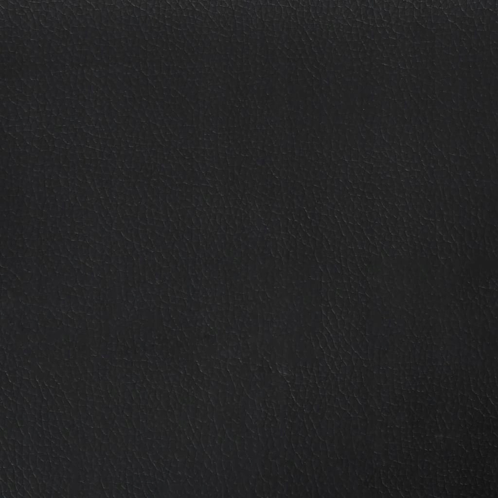 3-osobowa sofa, czarna, 180 cm, obita sztuczną sk Głębokość mebla 1 cm
