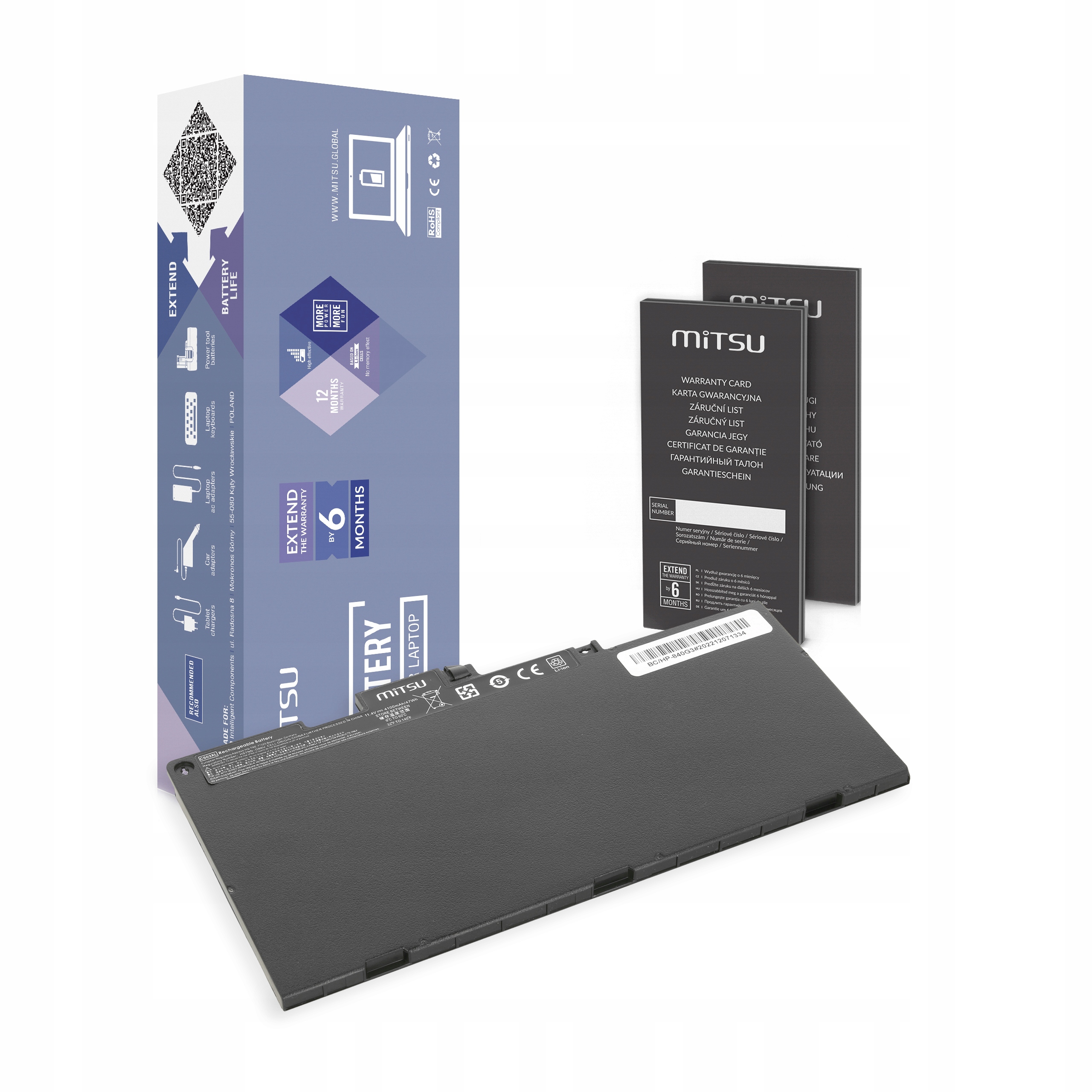 Bateria CS03 CS03XL do Hp EliteBook 755 840 850 G3