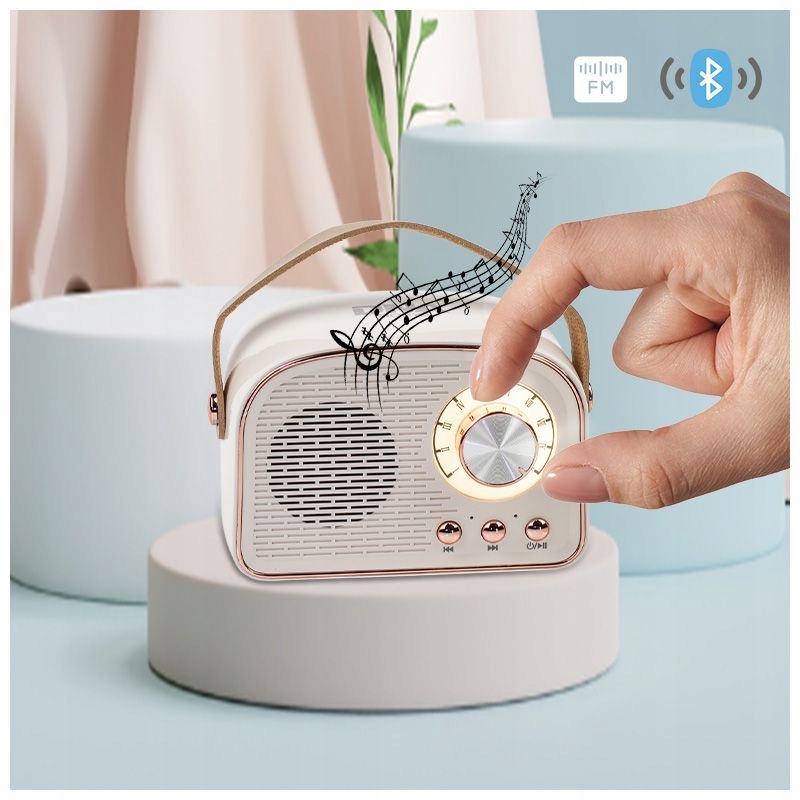 BEZPRZEWODOWY GŁOŚNIK BLUETOOTH USB MP3 AUX BIAŁY RETRO DNA RR1 Marka DNA