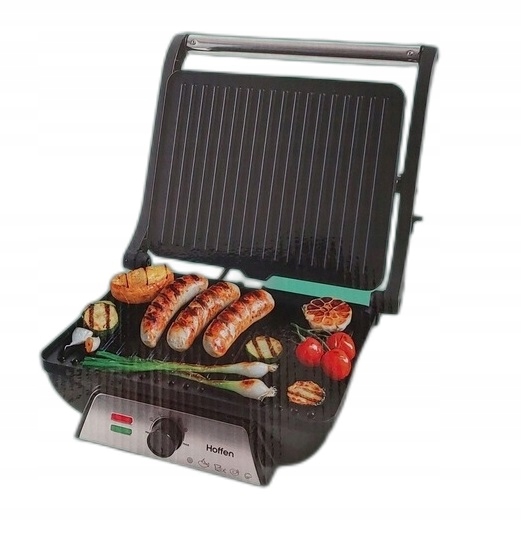 Kontaktowy, składany grill elektryczny Hoffen HO-00052 czarny 2000 W