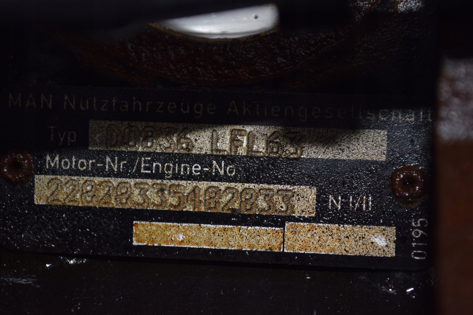 KOMPLETNY SILNIK MAN TGL TGM 290 KM D0836 Typ silnika Diesel