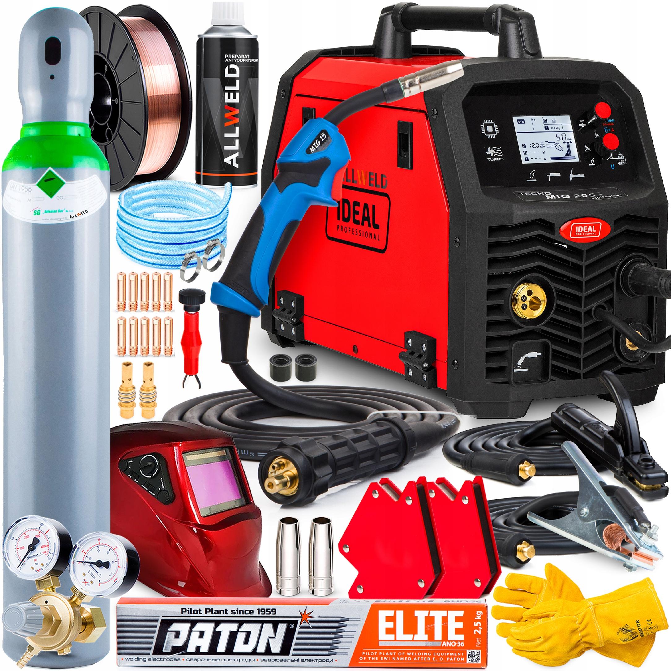 Półautomat Spawalniczy Ideal Tecnomig 205 LCD V2 Synergia Mig Mma Tig 200A