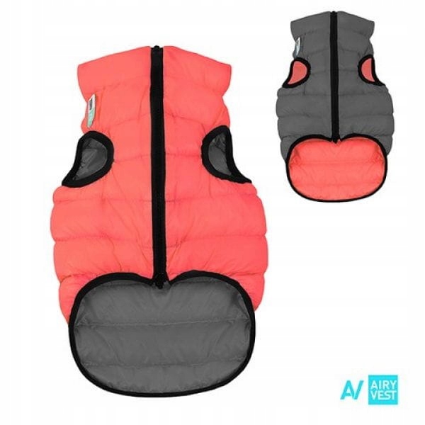 Levně Oboustranná bunda Airy Vest coral/grey velikost: M40