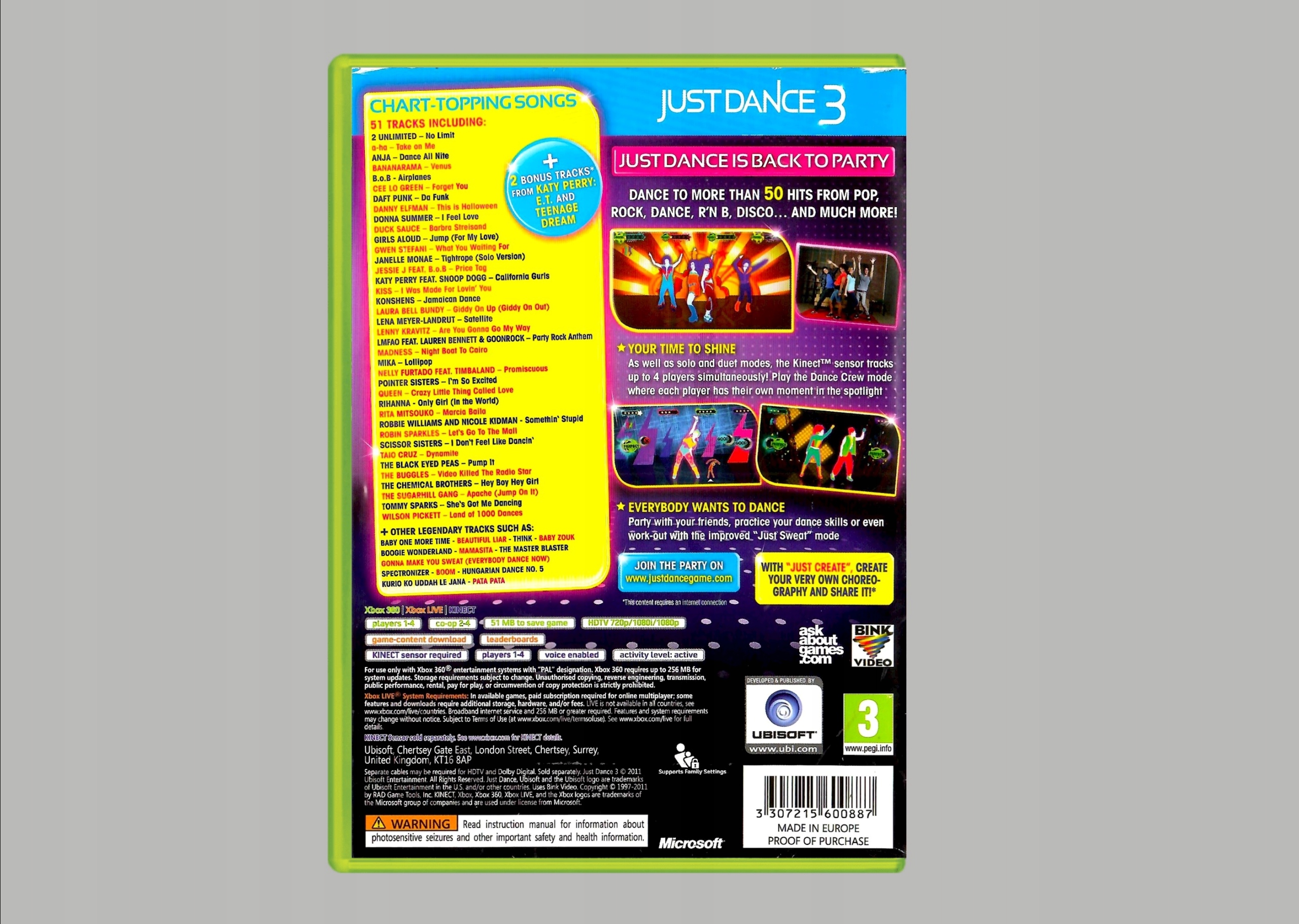 gra na XBOX 360 JUST DANCE 3 SPECIAL EDITION Po Polsku PL Po Prostu TAŃCZ Tematyka towarzyskie