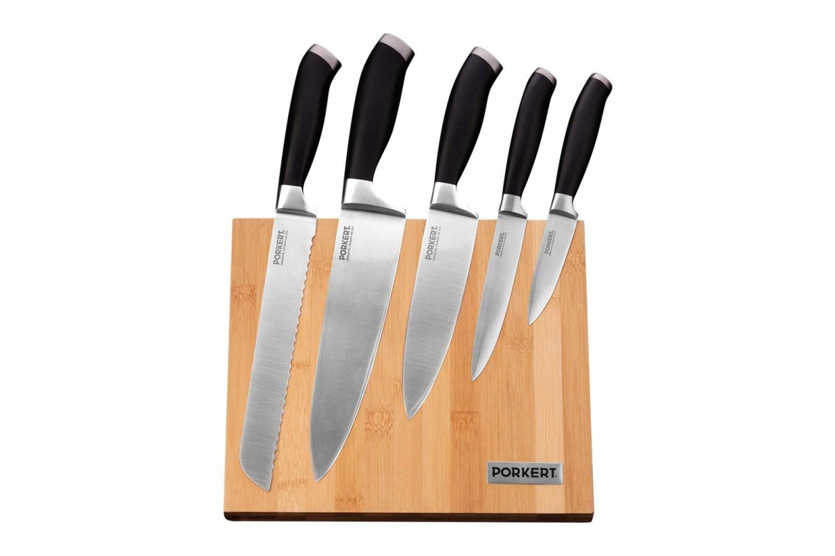 Sada nožov Eduard s bambusovým blokom 5 ks