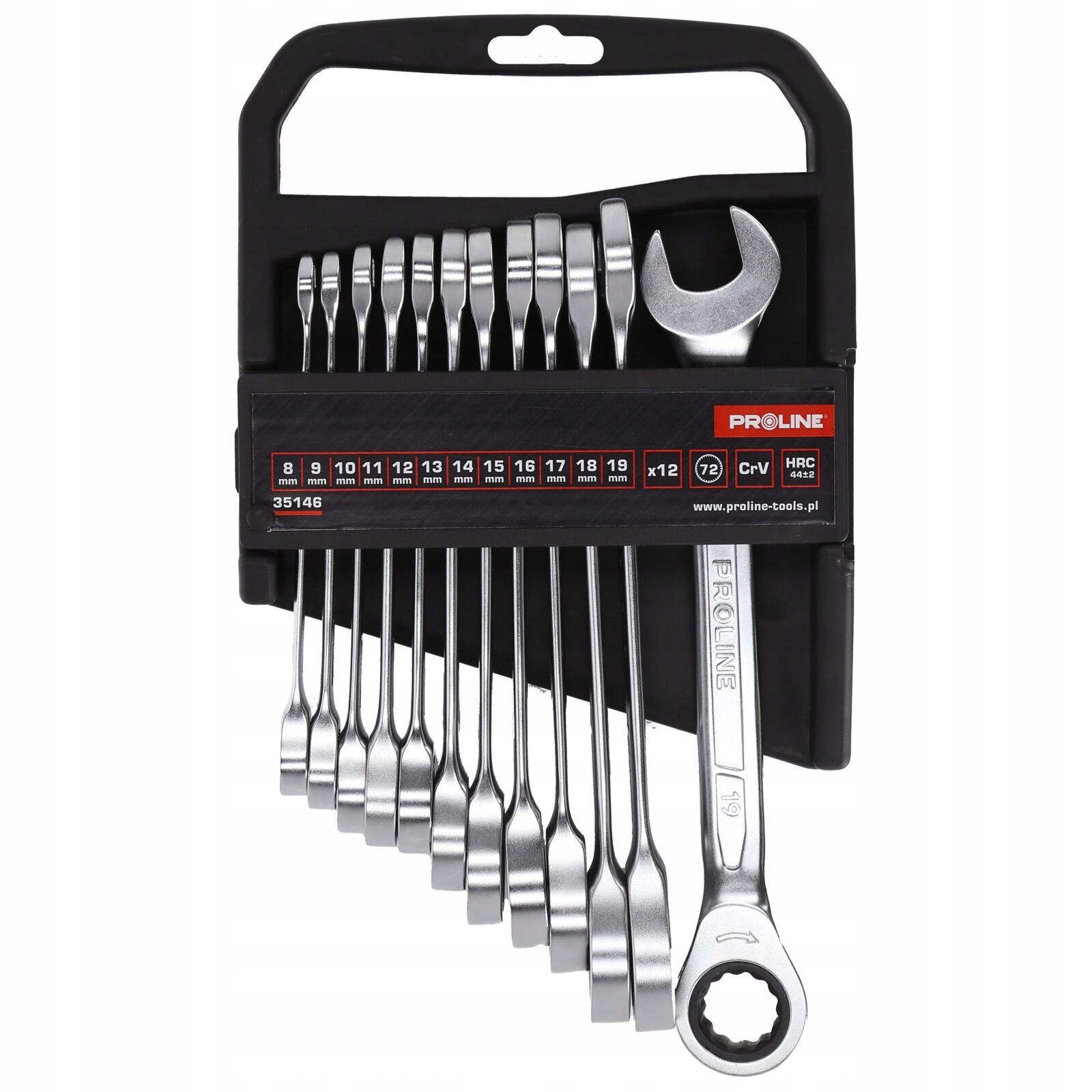 Ploché Klíče S Ráčnou, Sada 12 Ks 8-19 MM, Crv, Proline